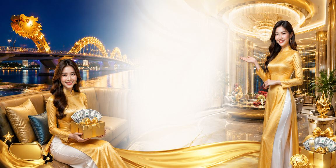 Người chơi tham gia casino và xổ số trực tuyến tại Đà Nẵng với trang phục áo dài